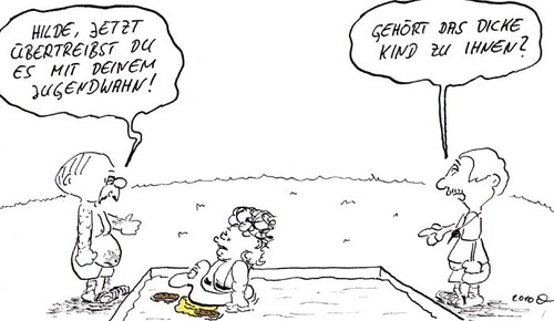 Cartoon: im Schwimmbad (medium) by kusubi tagged kusubi