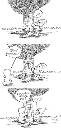 Cartoon: in the trees (medium) by kusubi tagged kusubi
