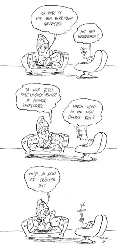 Cartoon: zwergnudel (medium) by kusubi tagged kusubi