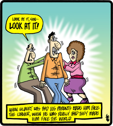 Cartoon: Bad Gilbert (medium) by cartertoons tagged parenting,kids,families,punishment,teaching,love,parenting,kids,families,punishment,teaching,love