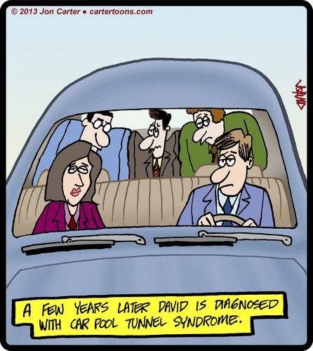 Carpool Tunnel Syndrome By cartertoons | Business Cartoon | TOONPOOL