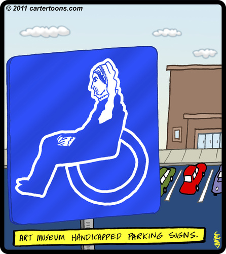 Cartoon: Whistler Parking Sign (medium) by cartertoons tagged whistlers,mother,sign,parking,art,museum
