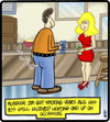 Cartoon: Butt Smoker (small) by cartertoons tagged butt,smoking,bar,couple,cigarette