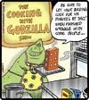 Cartoon: Cooking with Godzilla (small) by cartertoons tagged godzilla monster cooking show kitchen
