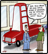 Cartoon: Extended Cab (small) by cartertoons tagged cars,autos,automobiles,trucks,sales,customer,service,trends,show,room