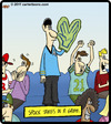 Cartoon: Foam Spock (small) by cartertoons tagged spock,star,trek,foam,finger,sports,game,crowd