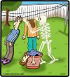 Cartoon: Skeletons doing laundry (small) by cartertoons tagged skeleton laundry clothesline yard clothes