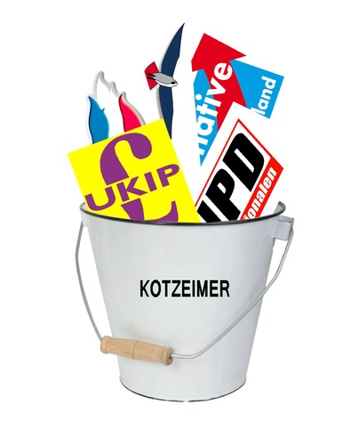 Cartoon: Kotzeimer (medium) by Fareus tagged rechte,npd,afd,ukip,front,national,pvv