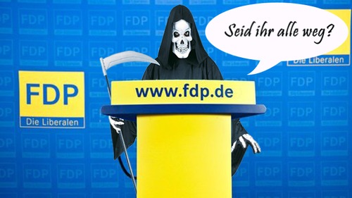 Cartoon: Nichts mehr zu holen (medium) by Fareus tagged parteiaustritt,fdp,politik