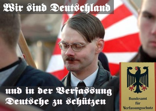 Cartoon: Verfassungskonform? (medium) by Fareus tagged nazis,raus,neonazi,verfassungsschutz,deutschland