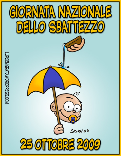 Cartoon: Giornata Nazionale Sbattezzo (medium) by sdrummelo tagged uaar,bambino,sbattezzo,religione,unbaptize,locandina,poster