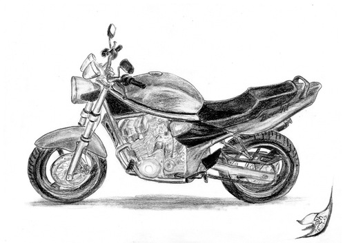 Cartoon: Bandit (medium) by swenson tagged suzuki,bandit,motorrad,bike,cykle