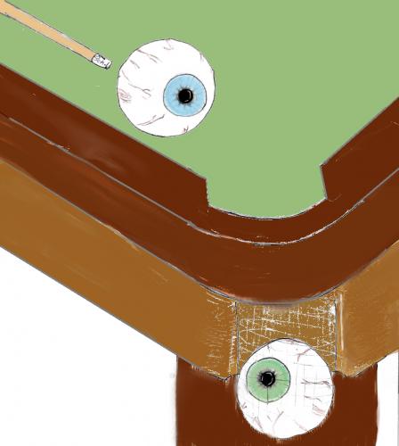 Cartoon: Billard (medium) by swenson tagged sport,billard,eye,augen