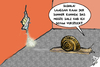 Cartoon: Salzknappheit (small) by swenson tagged salz,winter,streusalz,knap,schnecke,snail,salt,schnee,eis,snow,ice,germany