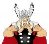 Cartoon: Thor (small) by bananajoe tagged god,legend,thunder,black,red,scandinavia,north,