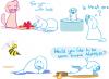 Cartoon: Baldos Hundeleben geht weiter (small) by Fubuki tagged dog,animal,pet,love,fear,identity,character,hund,haustier,tier,liebe,geschenk,angst
