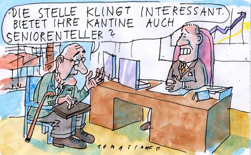 Cartoon: 67 (medium) by Jan Tomaschoff tagged rente,67,alte,senioren,rentner,rente,67,alte,senioren,rentner,rentenempfänger,gehalt,arbeit,job