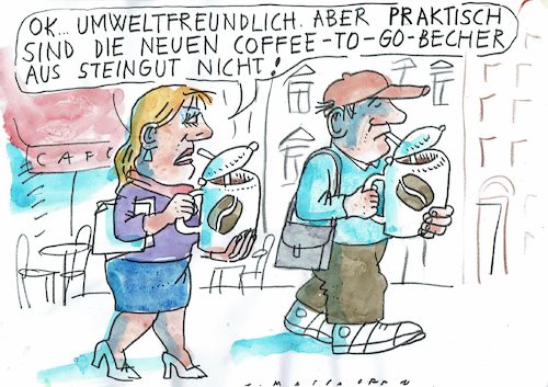 Cartoon: Abfallvermeidung (medium) by Jan Tomaschoff tagged plastik,abfall,plastik,abfall