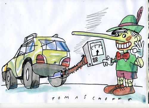 Cartoon: Abgase (medium) by Jan Tomaschoff tagged vw,abgase,betrug,vw,abgase,betrug