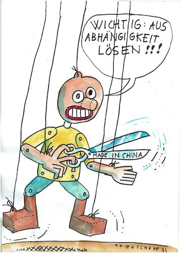 Cartoon: Abhängigkeit (medium) by Jan Tomaschoff tagged russland,gas,nord,stream,abhängigkeit,russland,gas,nord,stream,abhängigkeit