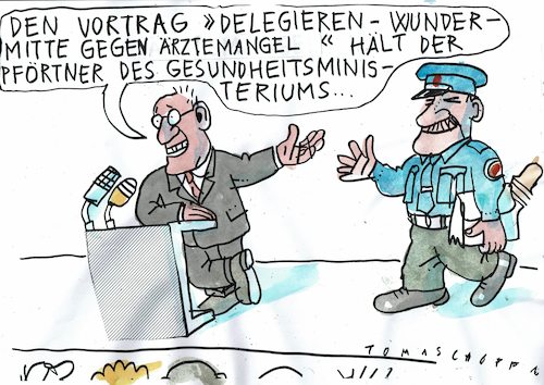 Cartoon: Ärztemangel (medium) by Jan Tomaschoff tagged fachkräfte,gesundheitswesen,fachkräfte,gesundheitswesen