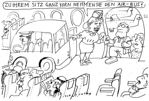 Cartoon: Air-Bus (medium) by Jan Tomaschoff tagged flugzeuge,planes,großraumflugzeuge,tourismus,flugzeug,großraumflugzeug,tourismus,fliegen,flugverkehr,passagierflugzeug,passagiere,tourist,service,kundenservice,erste klasse,klassengesellschaft,airbus,airbus shuttle,shuttle,bus,luxus,komfort,sitzplatz,flughafen,erste,klasse