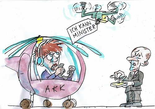 Cartoon: AKK Merz (medium) by Jan Tomaschoff tagged cdu,akk,merz,cdu,akk,merz