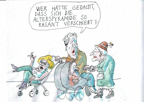 Cartoon: Alter (medium) by Jan Tomaschoff tagged jugend,alter,demografie,jugend,alter,demografie
