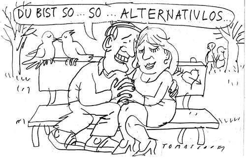 Cartoon: alternative (medium) by Jan Tomaschoff tagged alternative,alternative,liebe
