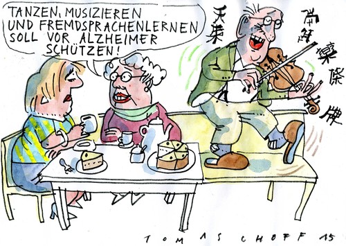 Cartoon: Alzheimer (medium) by Jan Tomaschoff tagged alter,alzheimer,vorbeugung,alter,alzheimer,vorbeugung