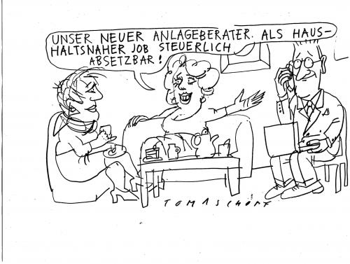 Cartoon: Anlageberater (medium) by Jan Tomaschoff tagged banken,finanzkrise,aktienkurse,crash,wall,street,usa,bank