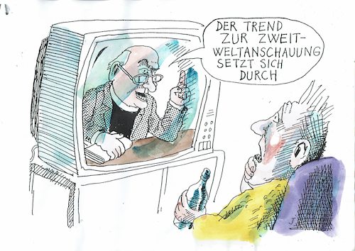 Cartoon: Anschauung (medium) by Jan Tomaschoff tagged denken,filosofie,glaube,denken,filosofie,glaube
