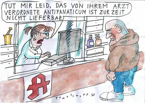Cartoon: Antifanaticum (medium) by Jan Tomaschoff tagged extreme,fanatiker,verschwörungstheorien,extreme,fanatiker,verschwörungstheorien
