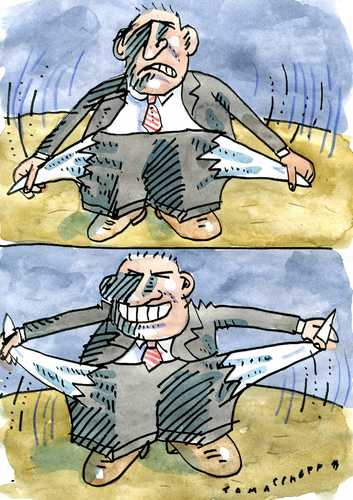 Cartoon: arm aber glücklich (medium) by Jan Tomaschoff tagged armut,reichtum,armut,reichtum