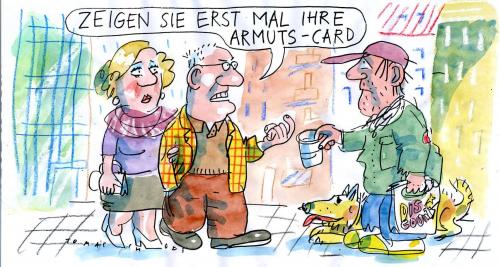 Cartoon: Armuts-Card (medium) by Jan Tomaschoff tagged armut,armut,1eurojob,agenda 2010,agentur für arbeit,alg ii,arbeitnehmer,arbeitgeber,arbeitsagentur,arbeitslos,arbeitslosengeld,arbeitslosenhilfe,arm,betteln,chancen,chancengleichheit,einkommen,existenz,existenzminimum,geld,gerechtigkeit,geringfügige beschäftigung,hartz,hartz 4,hartz iv,jobcenter,konjunktur,mindestlöhne,lebensqualität,obdachlos,minijobs,unterschicht,niedriglöhne,solidarität,sozial,soziale diskriminierung,soziale gegensätze,soziale kälte,soziale marktwirtschaft,sozialhilfe,spd,wirtschaftswachstum,zusammenhalt,reformen,penner,bettler,schnorren,agenda,2010,agentur,für,arbeit,alg,ii,geringfügige,beschäftigung,iv,soziale,diskriminierung,gegensätze,kälte,marktwirtschaft