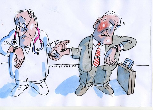 Cartoon: Artzbesuch (medium) by Jan Tomaschoff tagged ärzte,gesundheitssystem,patienten
