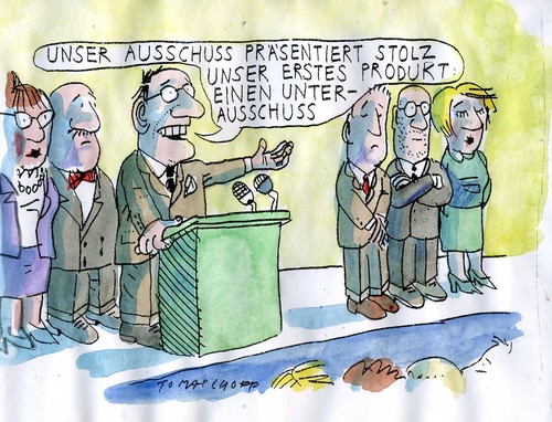 Cartoon: Ausschuss (medium) by Jan Tomaschoff tagged ausschuss,entscheidungen,ausschuss,entscheidungen