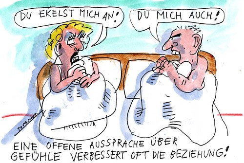 Cartoon: Aussprache (medium) by Jan Tomaschoff tagged aussprache,beziehung,dialog,aussprache,beziehung,dialog,liebe