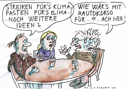 Cartoon: Autikorso (medium) by Jan Tomaschoff tagged umwelt,klima,bequemlichkeit,umwelt,klima,bequemlichkeit