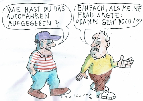Cartoon: Auto (medium) by Jan Tomaschoff tagged bewegung,gehen,fahren,auto,bewegung,gehen,fahren,auto