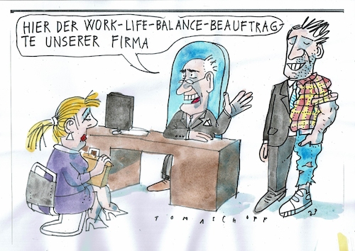 Cartoon: Balance (medium) by Jan Tomaschoff tagged jobs,work,life,balance,jobs,work,life,balance