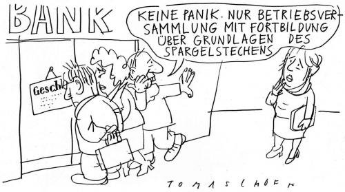 Cartoon: Bankenkrise (medium) by Jan Tomaschoff tagged finanzkrise,banken