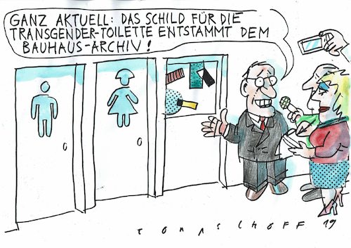 Cartoon: Bauhaus (medium) by Jan Tomaschoff tagged gender,bauhaus,gender,bauhaus