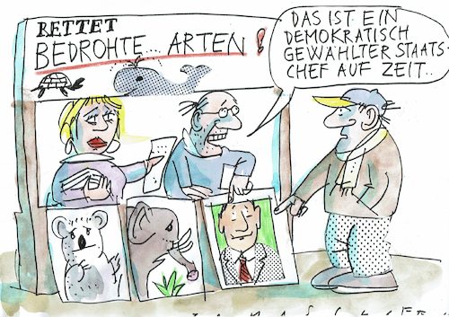 Cartoon: bedroht (medium) by Jan Tomaschoff tagged demokratie,autikratie,diktatur,demokratie,autikratie,diktatur