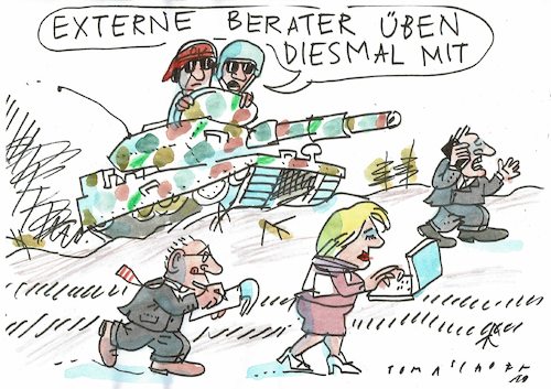 Cartoon: Berater 2 (medium) by Jan Tomaschoff tagged berater,bundeswehr,verteidigung,berater,bundeswehr,verteidigung
