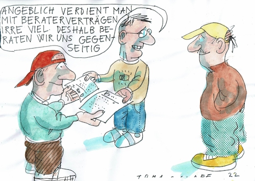 Cartoon: Berater (medium) by Jan Tomaschoff tagged jugend,jobs,berater,jugend,jobs,berater