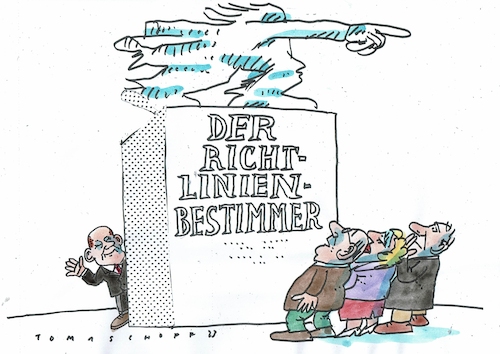 Cartoon: Bestimmer (medium) by Jan Tomaschoff tagged scholz,koaltion,ampel,scholz,koaltion,ampel