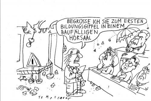Cartoon: Bildungsgipfel (medium) by Jan Tomaschoff tagged bildungsgipfel