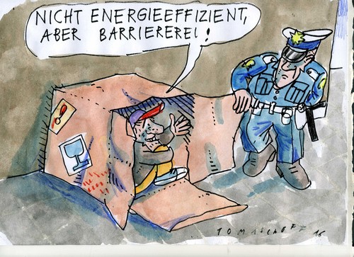 Cartoon: Bleibe (medium) by Jan Tomaschoff tagged wohnungsnot,wohnungsnot