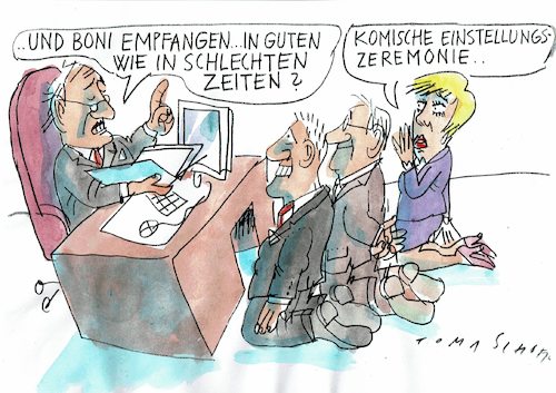 Cartoon: Boni (medium) by Jan Tomaschoff tagged manager,boni,löhne,manager,boni,löhne